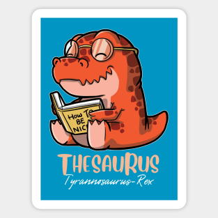 Thesaurus - Tyrannosaurus Rex reading Book Magnet